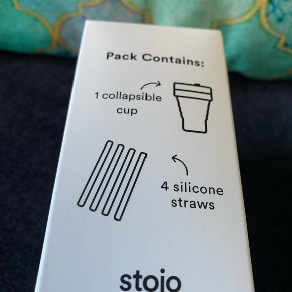 Stojo Collapsible Cup with four Reusable Straws - Picture 4 of 9